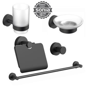 Набір аксесуарів для ванної SONIA ASTRAL KIT BLACK ( 5 предметів) 185788 26851 фото