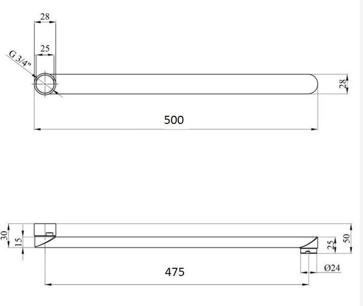 Вилив змішувача Globus Lux M72 50F 9209 фото