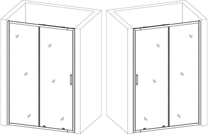 Душові двері PARSETA 110TB BRAVO (2уп.) 31214 фото