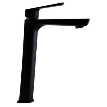 Змішувач для умивальника TOPAZ LEXI TL 21203-H57-BL високий,Чорний мат.,шланги TAQ-M1055,D25 20139 фото