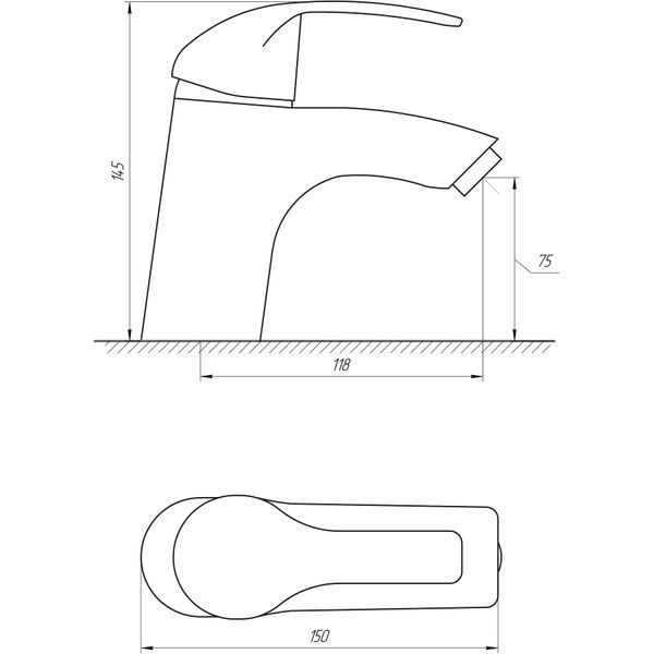 Змішувач для умивальника DOMINO ACCENT DAC-101 10465 фото