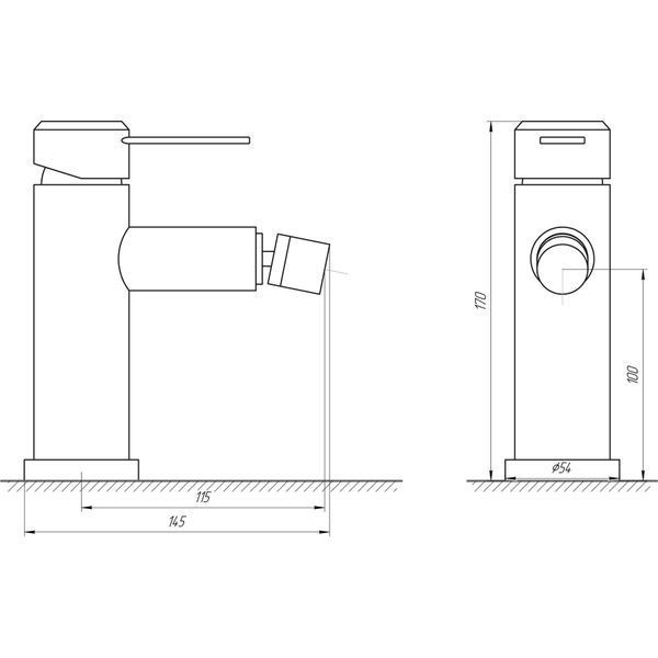 Змішувач для біде Globus Lux WIEN SBT2-106 17542 фото