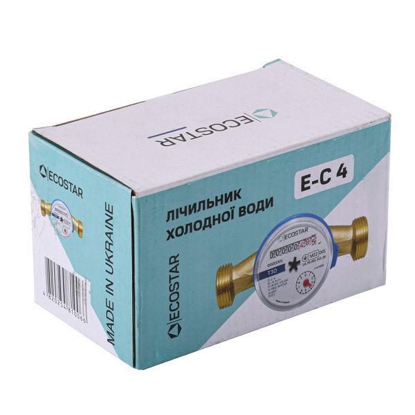 Лічильник холодної води ECOSTAR DN20 3/4&Prime; БЕЗ ШТУЦЕРА L130 E-C 4,0 21864 фото