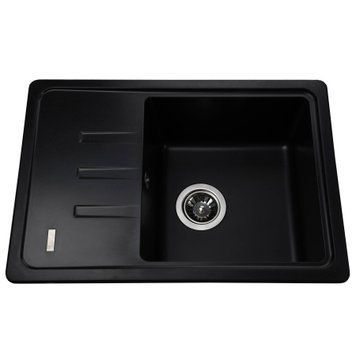 Гранітна мийка Globus Lux MONO чорний 620х435мм-А0002 21062 фото