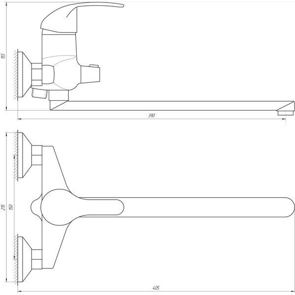 Змішувач для ванни DOMINO ACCENT DAC-208 10466 фото