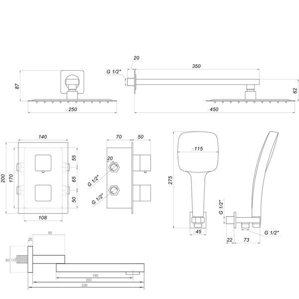 Душова система Globus Lux SMART GLM-505N-BB-TT 23327 фото