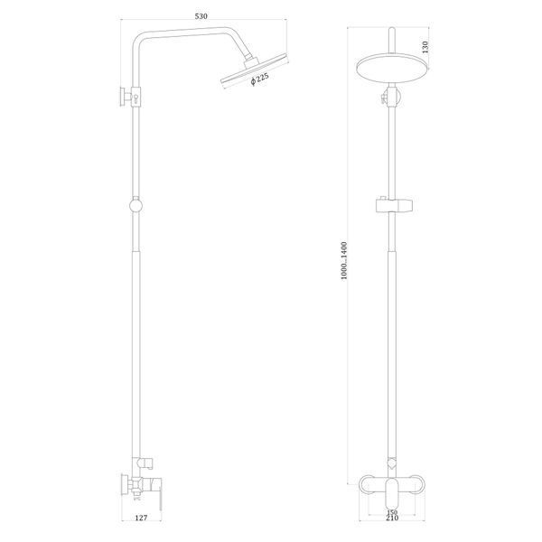 Душова система Globus Lux ONTARIO GLO-0005 18465 фото