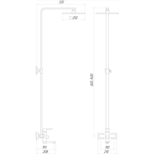 Душова система Globus Lux SICILIA VAN-SBQ-SH-02 17547 фото