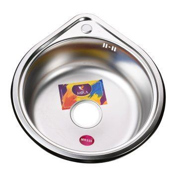 Мийка кухонна врiзна кругла 530х180 Satin MR 530 E Mira 14450 фото