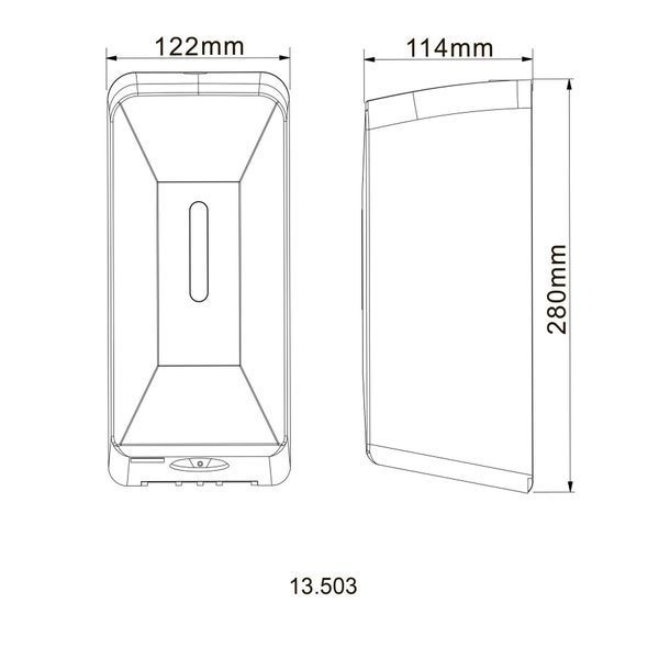 Дозатор сенсорний для антисептика/рідкого мила HOTEC 13.503 ABS White,1000мл,(DC 4*1.5V-тип C-LR14) 20521 фото