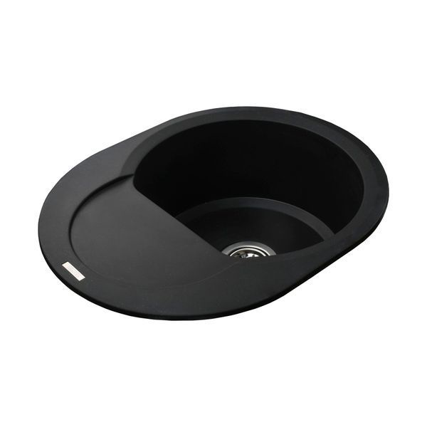 Гранітна мийка Globus Lux MORAINE чорний 600х470мм-А0001 22429 фото