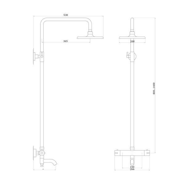 Душова система Globus Lux Termostatic R GDS-0041T 18473 фото