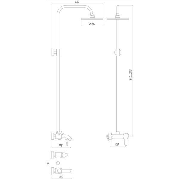 Душова система Globus Lux Solly GLSO-0001 11294 фото