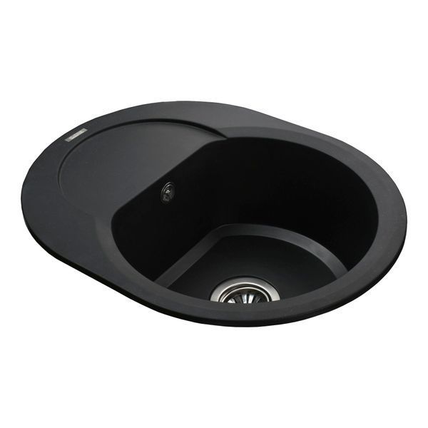 Гранітна мийка Globus Lux MORAINE чорний 600х470мм-А0001 22429 фото