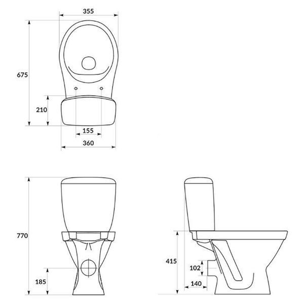 Компакт Cersanit 705 CERSANIA SIMPLEON з кришкою дюропл SLIM ліфт 20523 фото