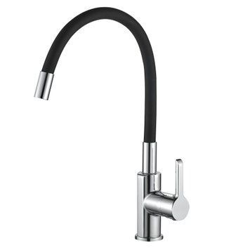 Змішувач для кухні DOMINO PRESTIGE DPS-203SLR-Black 22592 фото