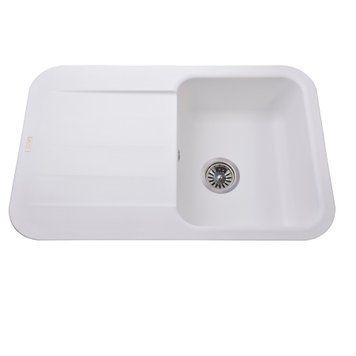 Гранітна мийка Globus Lux OBER білий 780х500мм-А0007 22439 фото