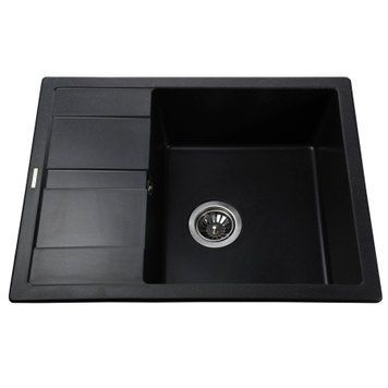 Гранітна мийка Globus Lux ONE чорний 650х500мм-А0002 21068 фото