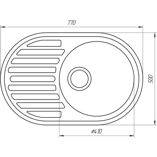 Гранітна мийка Globus Lux OHARA білий 770х500мм-А0007 22440 фото