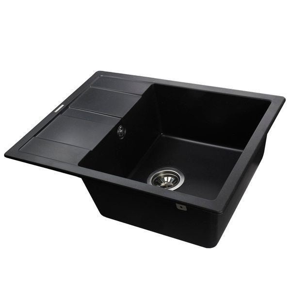 Гранітна мийка Globus Lux ONE чорний 650х500мм-А0002 21068 фото