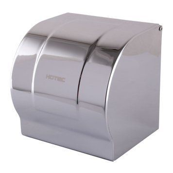Тримач туалетного паперу HOTEC 16.623а з кришкою, (122*120*126mm) Stainless Steel 7813 фото
