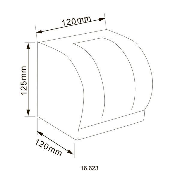 Тримач туалетного паперу HOTEC 16.623а з кришкою, (122*120*126mm) Stainless Steel 7813 фото