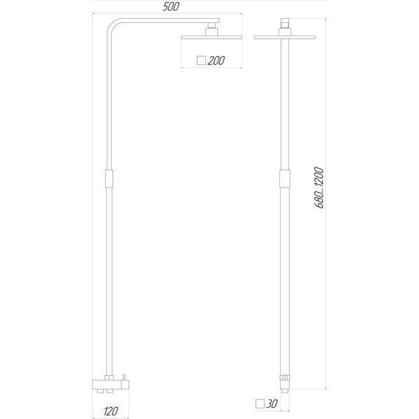 Душова колона Globus Lux MILANO GL-BAR-0707 14985 фото