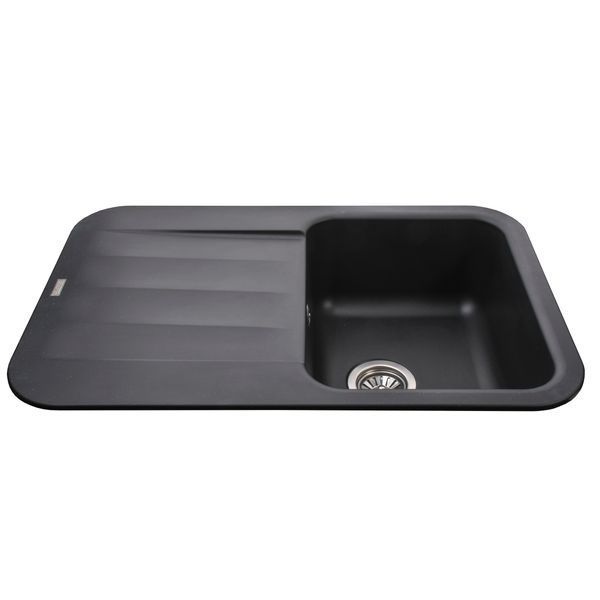Гранітна мийка Globus Lux OBER чорний 780х500мм-А0002 3455 фото