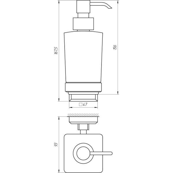 Дозатор рідкого мила TOPAZ TKB 9933A-BL чорний 21297 фото