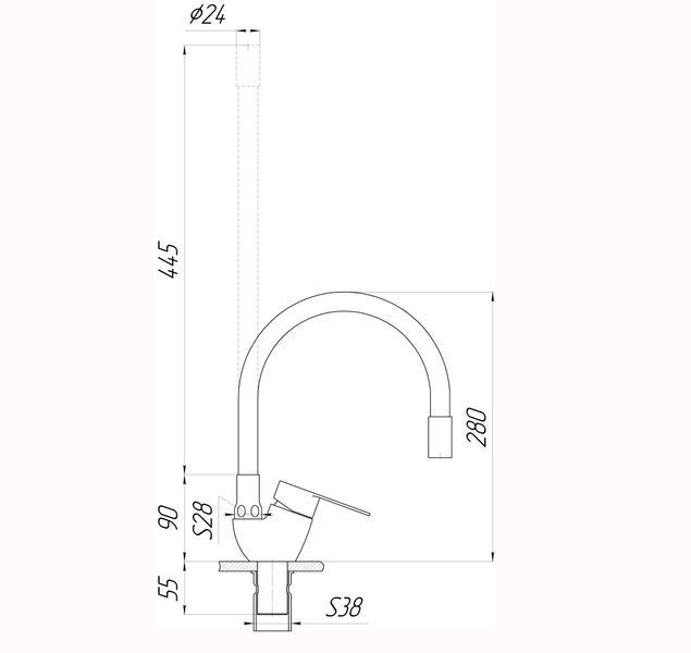 Змішувач для кухні Globus Lux MAIN SM-203SB 23002 фото