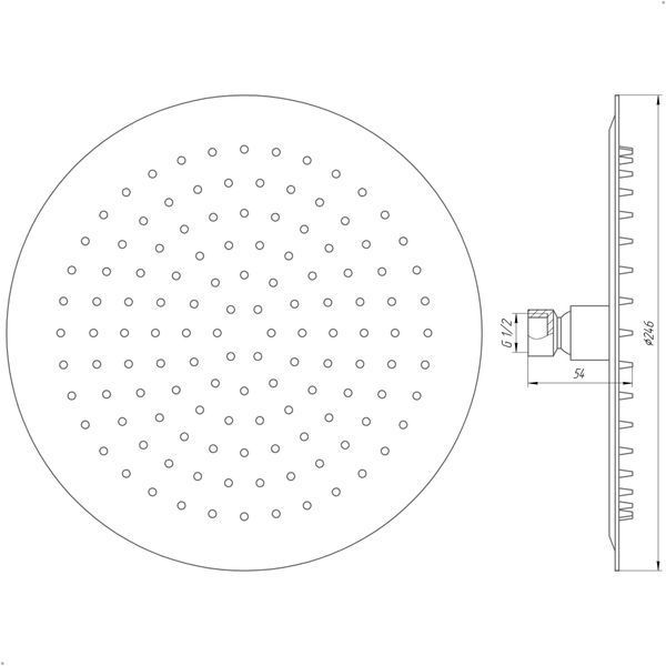 Душова лійка Globus Lux ST-0250-R-BB 21204 фото