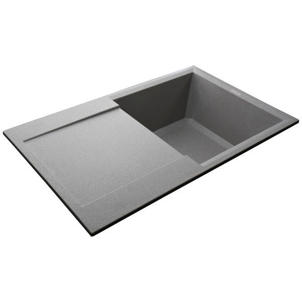 Гранітна мийка Globus Lux KOMO сiрий камiнь 790x500мм-А0005 11387 фото
