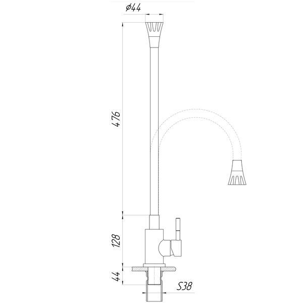Змішувач для кухні Globus Lux Alpen SBT1-203SA-G03 25226 фото