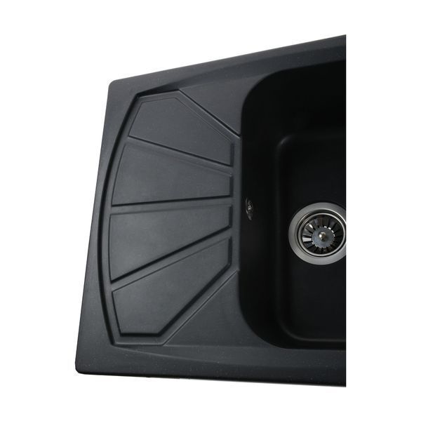 Гранітна мийка Globus Lux TANA чорний 610х500мм-А0002 6050 фото