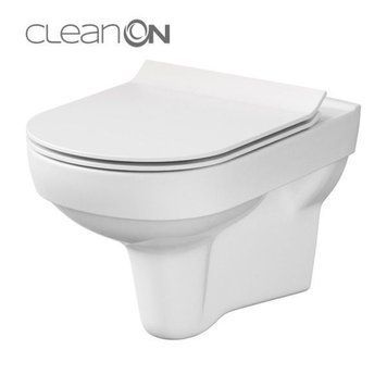 CET Cersanit 794 CITY NEW CLEAN ON підвісний з кришкою дюропласт ліфт SLIM 20744 фото