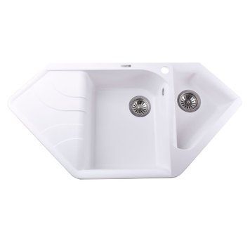 Гранітна мийка Globus Lux GARDA білий 1000х500мм-А0007 8750 фото