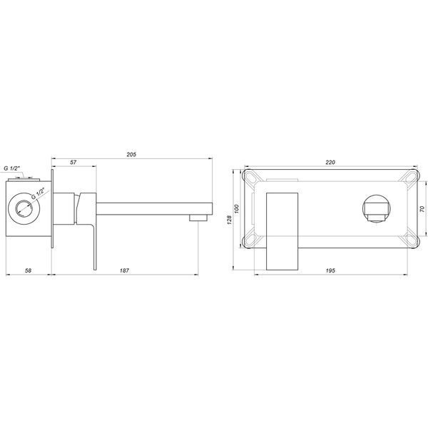 Змішувач для умивальника Globus Lux Milano GLM-204-BB-SMART 22023 фото