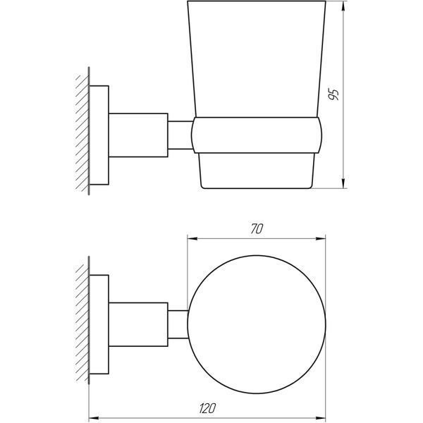 Стакан одинарний Perfect Sanitary Appliances SP 8121 4570 фото
