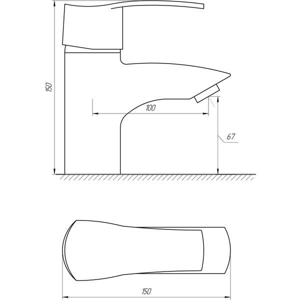 Змішувач для умивальника Globus Lux QUEENSLAND GLQU-0101 латунь(картридж Sedal) 8751 фото