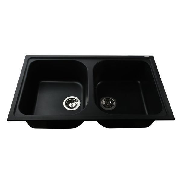 Гранітна мийка Globus Lux MALAREN чорний 860х500мм-А0002 11508 фото