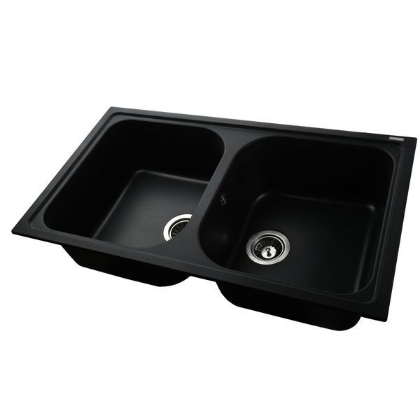 Гранітна мийка Globus Lux MALAREN чорний 860х500мм-А0002 11508 фото