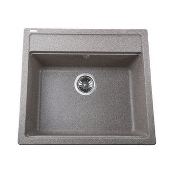 Гранітна мийка Globus Lux VOLTA мокко 570х510мм 23501 фото