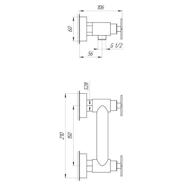 Змішувач для душу Globus Lux DUKAT-8 SD8-105 24971 фото