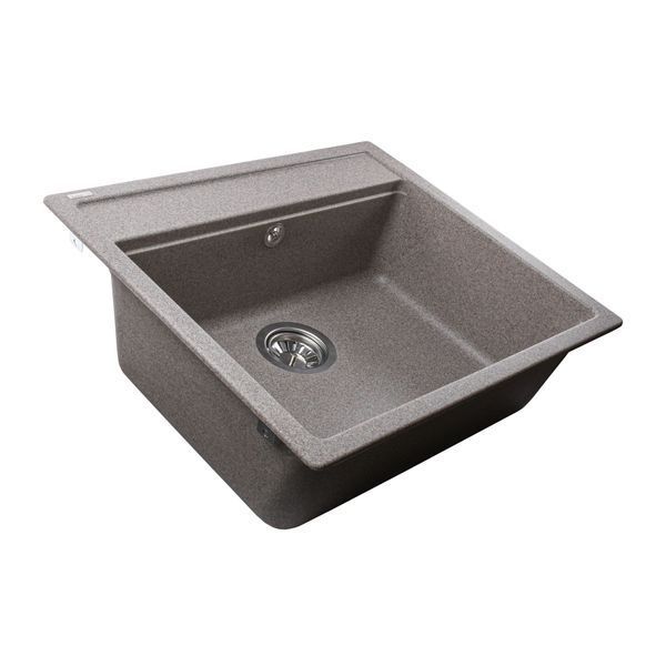 Гранітна мийка Globus Lux VOLTA мокко 570х510мм 23501 фото