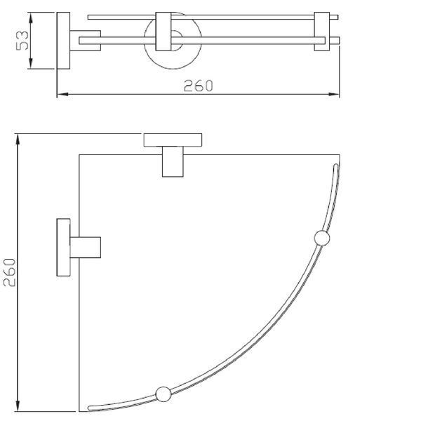 Полиця угловая Perfect Sanitary Appliances SP 8117 12265 фото