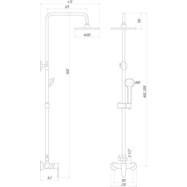 Душова система DOMINO TORINO DS-TO-004 11526 фото