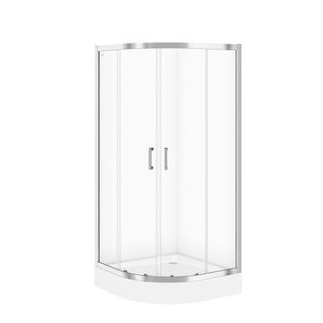 Душова кабіна напівкругла BASIK 90x90x185 прозоре скло 19952 фото