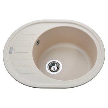 Гранітна мийка Globus Lux ARNO слонова кiстка 620х500 20967 фото