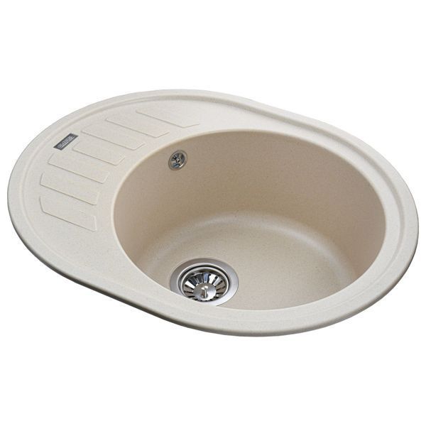 Гранітна мийка Globus Lux ARNO слонова кiстка 620х500 20967 фото