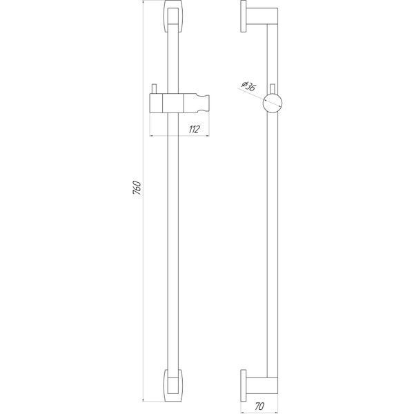 Душова стійка TOPAZ ODISS TO-18107-BB 22524 фото